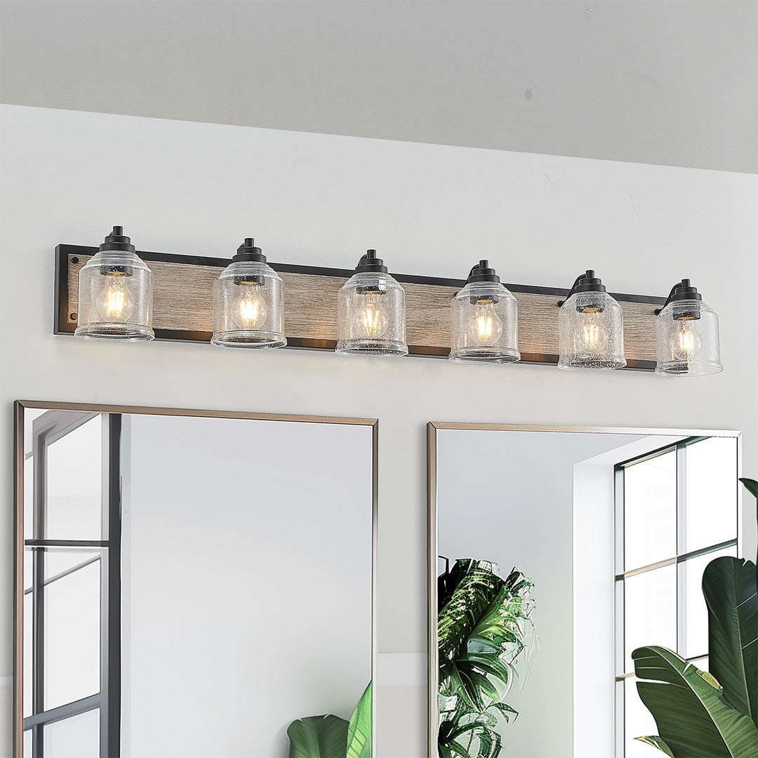 Nordic Geometric Linear Wall Sconce with Multi-Light Iron Frame
