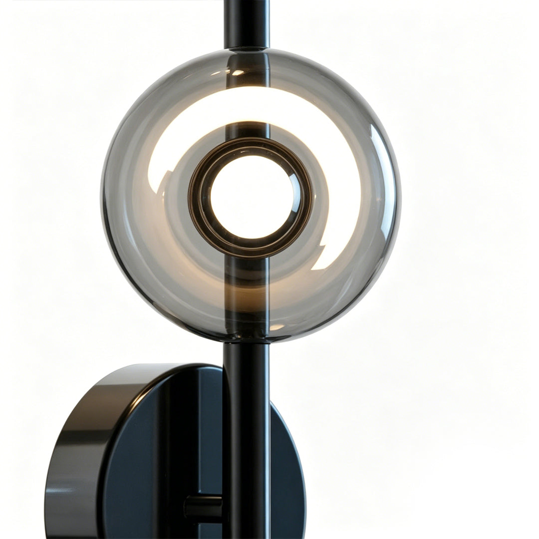 Nordic Glass Wall Sconce with Adjustable LED Light, 2 or 3 Heads