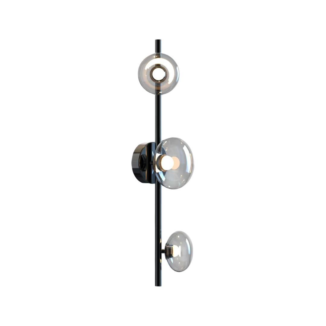 Nordic Glass Wall Sconce with Adjustable LED Light, 2 or 3 Heads