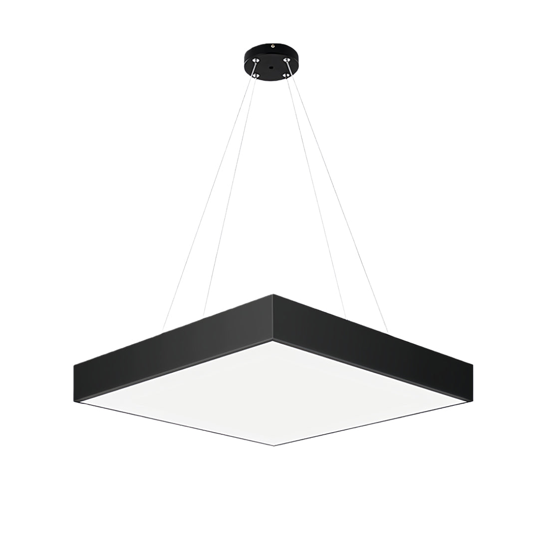Modern Black Multi-Diamond LED Chandelier with Adjustable Hanging Chain