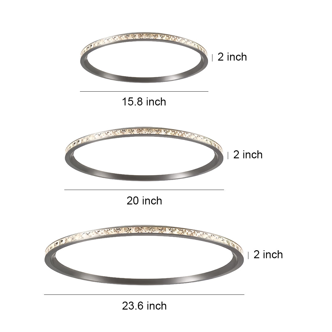 Lumina Round Flush Mount LED Ceiling Light in Minimalist Aluminum