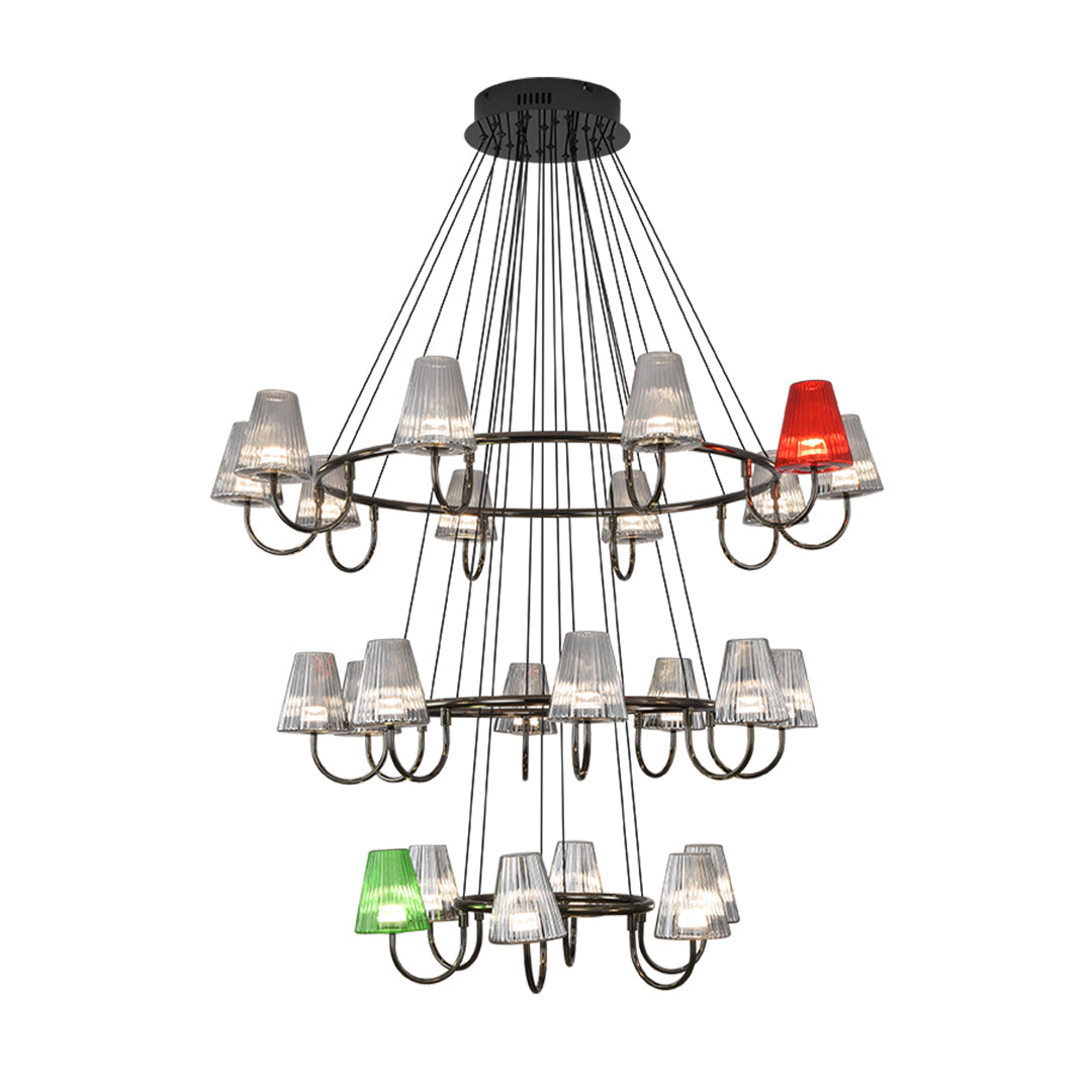 Branch LED Suspension Chandelier Modern Glass Ceiling Light for Living Room