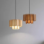 Handwoven Rattan Pendant Light with Wabi-Sabi Aesthetic