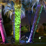 Solar Ground Spike Spotlight with Adjustable RGB LED for Landscape and Trees