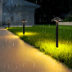 Industrial Umbrella Pathway Light in Black Aluminum for Outdoor Walkways