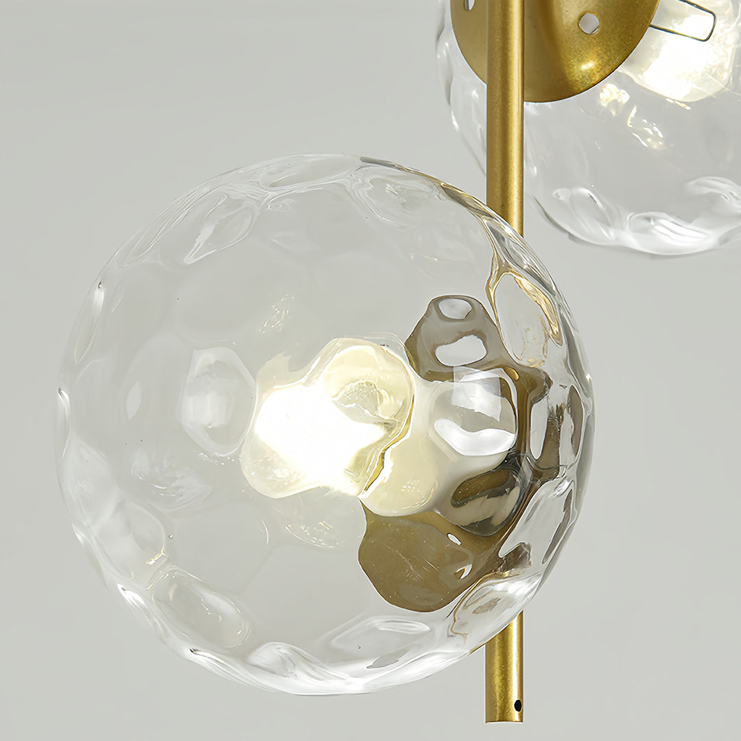 Modern Double Globe Glass Pendant Light with Adjustable Cord