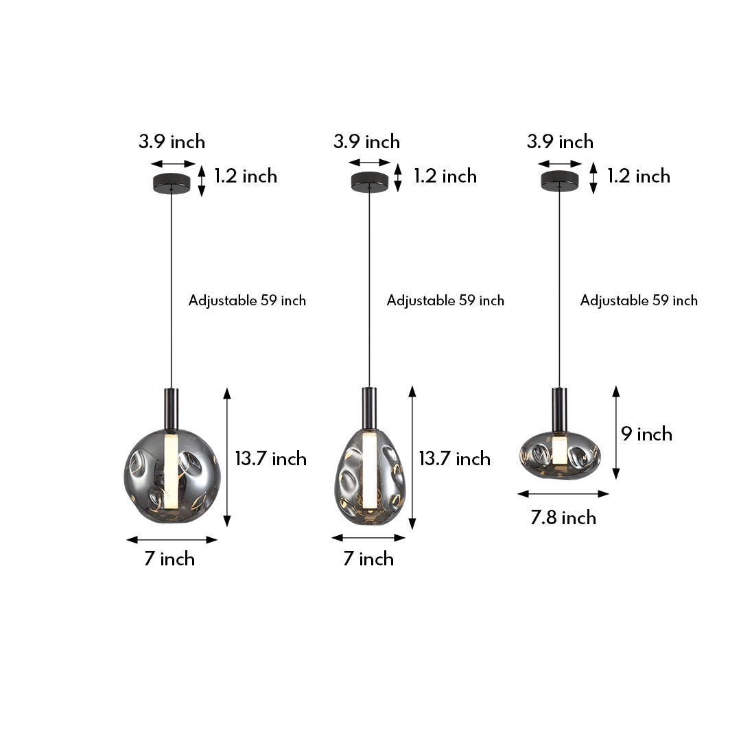 Modern Drum Pendant Light with Branch Design, Minimalist LED Ceiling Lamp