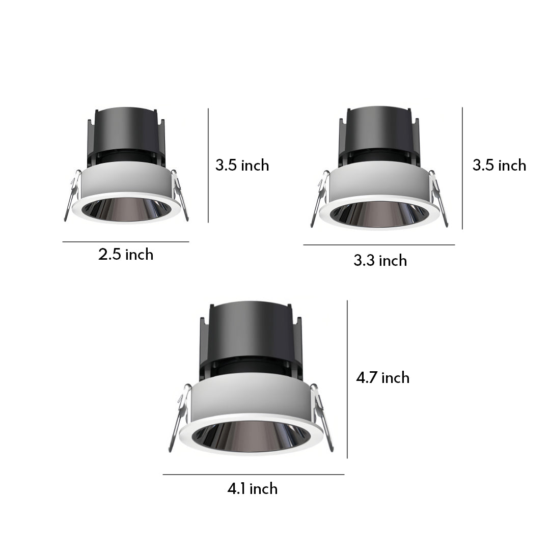 Recessed LED Ceiling Spotlights with Anti-Glare Optics for Modern Interiors