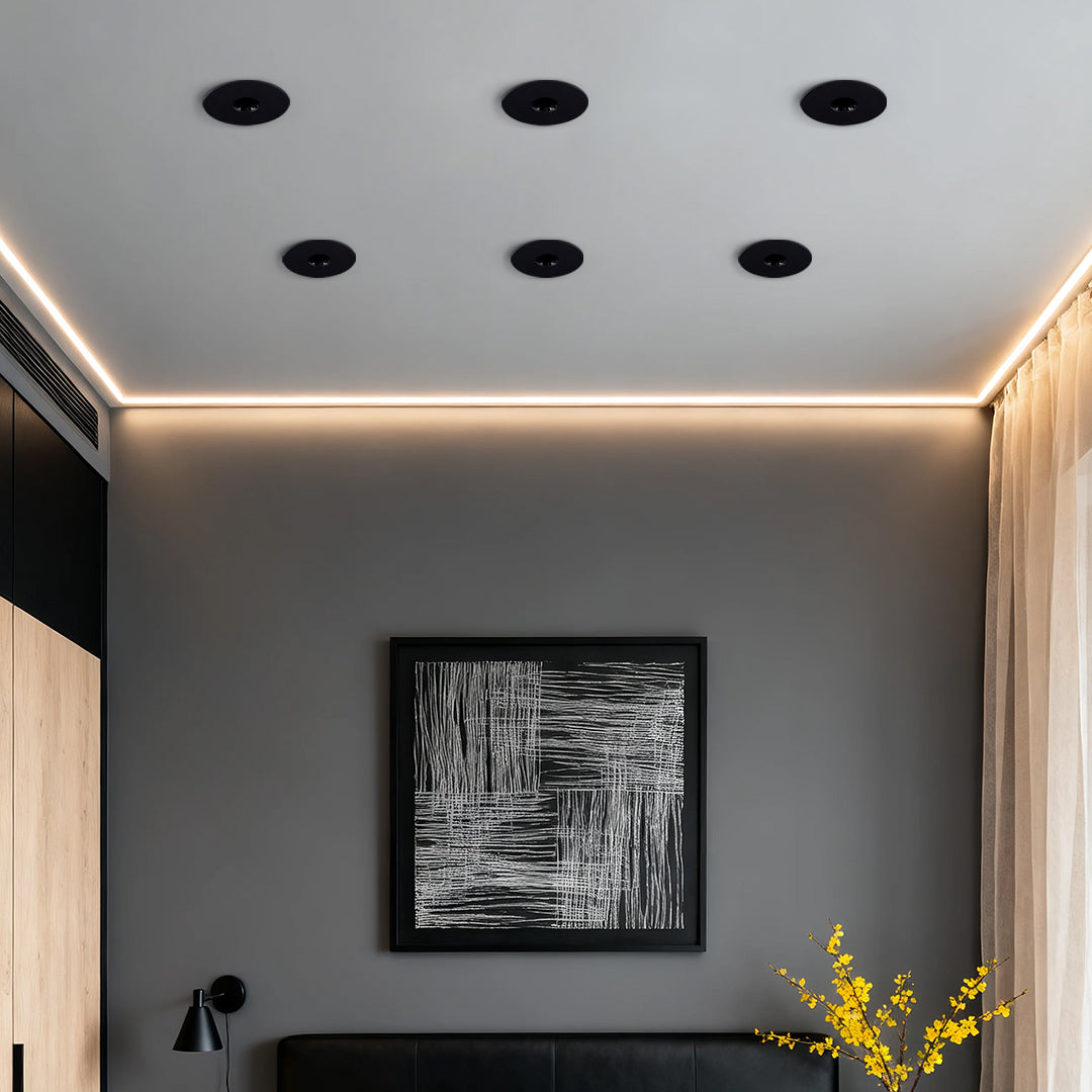 Lumière Noire Mini Recessed Spotlights with Anti-Glare Deep Baffle