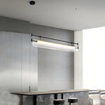 Nordic Linear LED Pendant Light, Minimalist Long Strip Ceiling Lamp for Dining Room and Kitchen Island