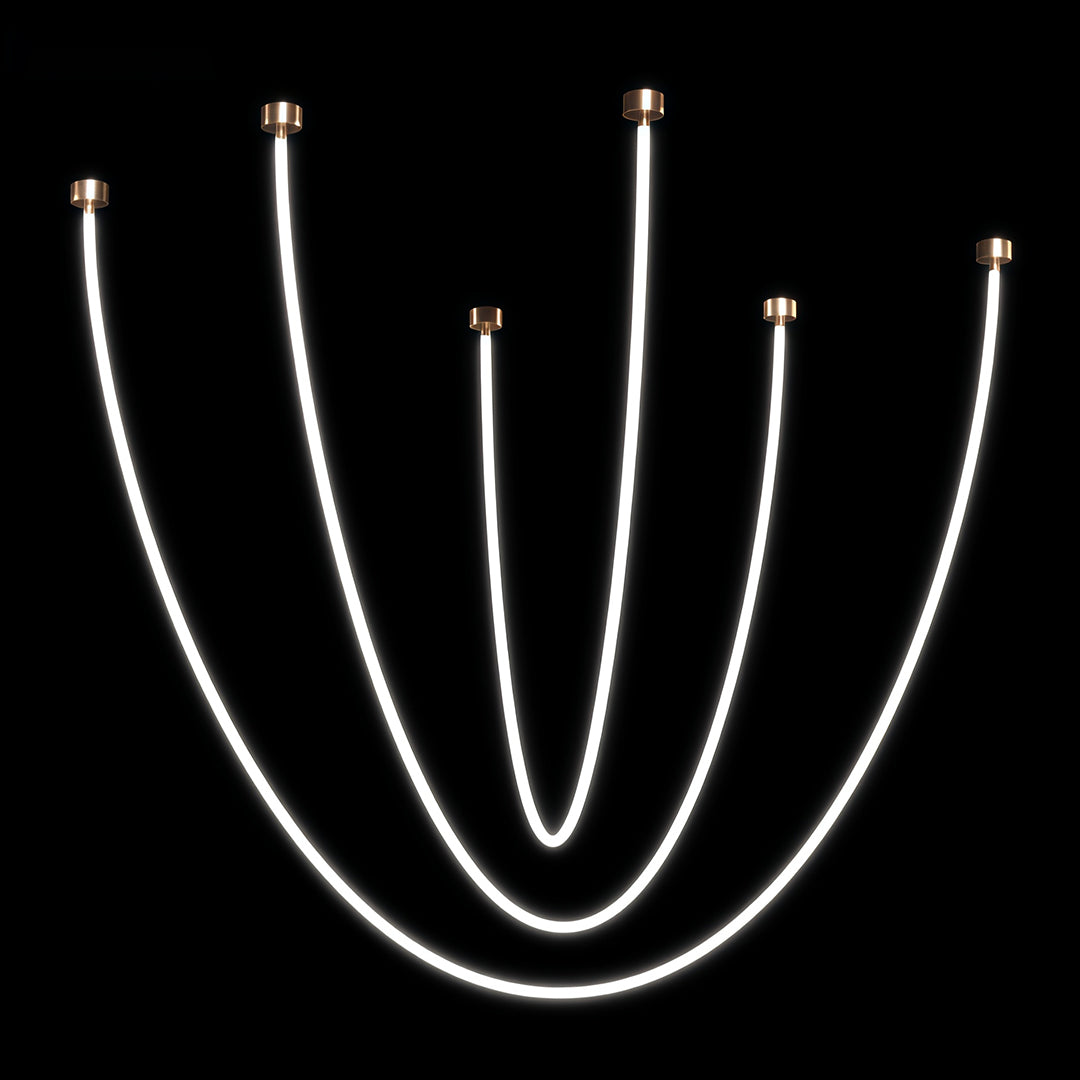 Linear LED Pendant Light – Minimalist Silicone Neon Ceiling Lamp