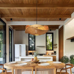 Handwoven Rattan Pendant Light with Wabi-Sabi Charm for Modern Interiors