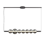 Aura Linear LED Pendant Light in Smoke Gray Glass for Kitchen Island