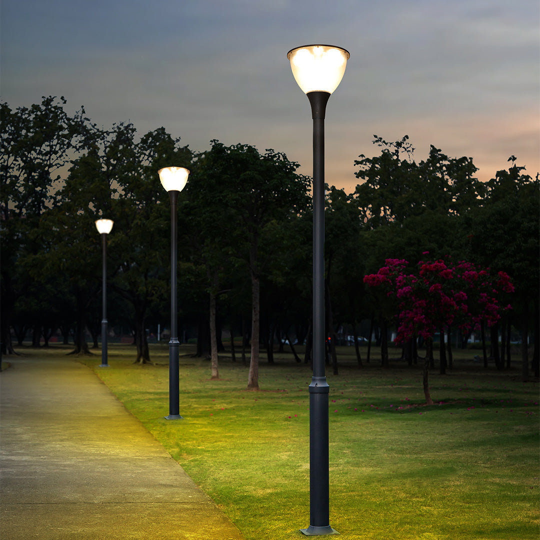 Modern Minimalist Outdoor Post Light with LED Column