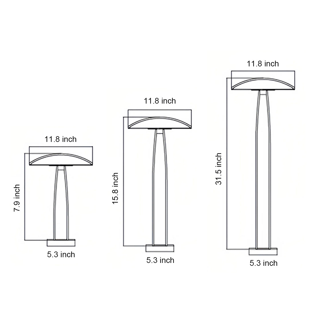 Modern Mushroom LED Bollard Light for Garden Landscape, IP65 Waterproof