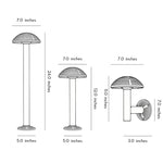 Modern Mushroom Landscape Lights Waterproof Aluminum Outdoor Garden Lighting