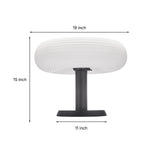 Modern Outdoor Solar Pillar Light with Wavy Shade, IP55 Waterproof