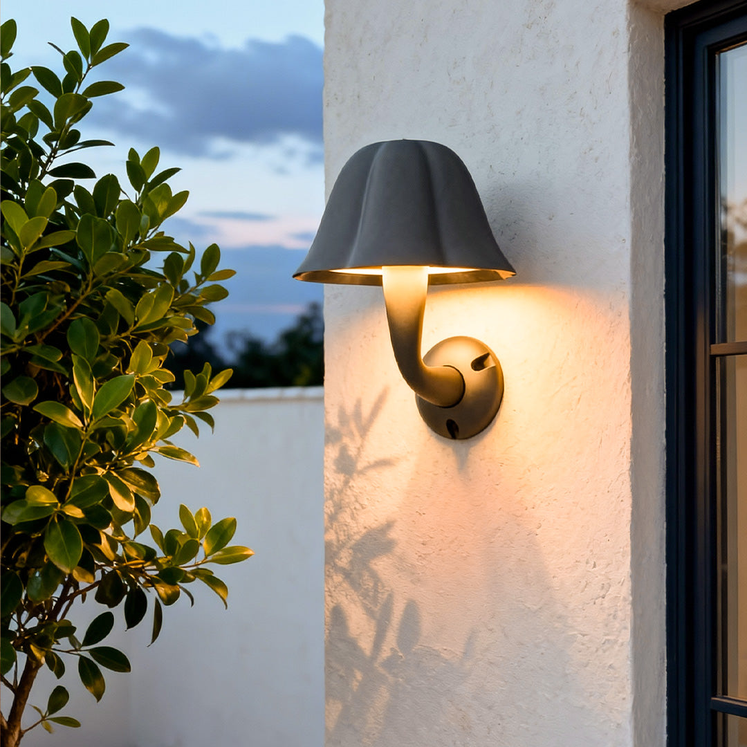 Mushroom Outdoor Wall Light – Modern Minimalist Waterproof Sconce