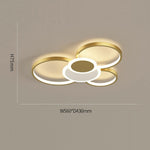 Modern Led Circles Flush Mount Ceiling Light Artistic Eclipse Design Energy Efficient Lighting