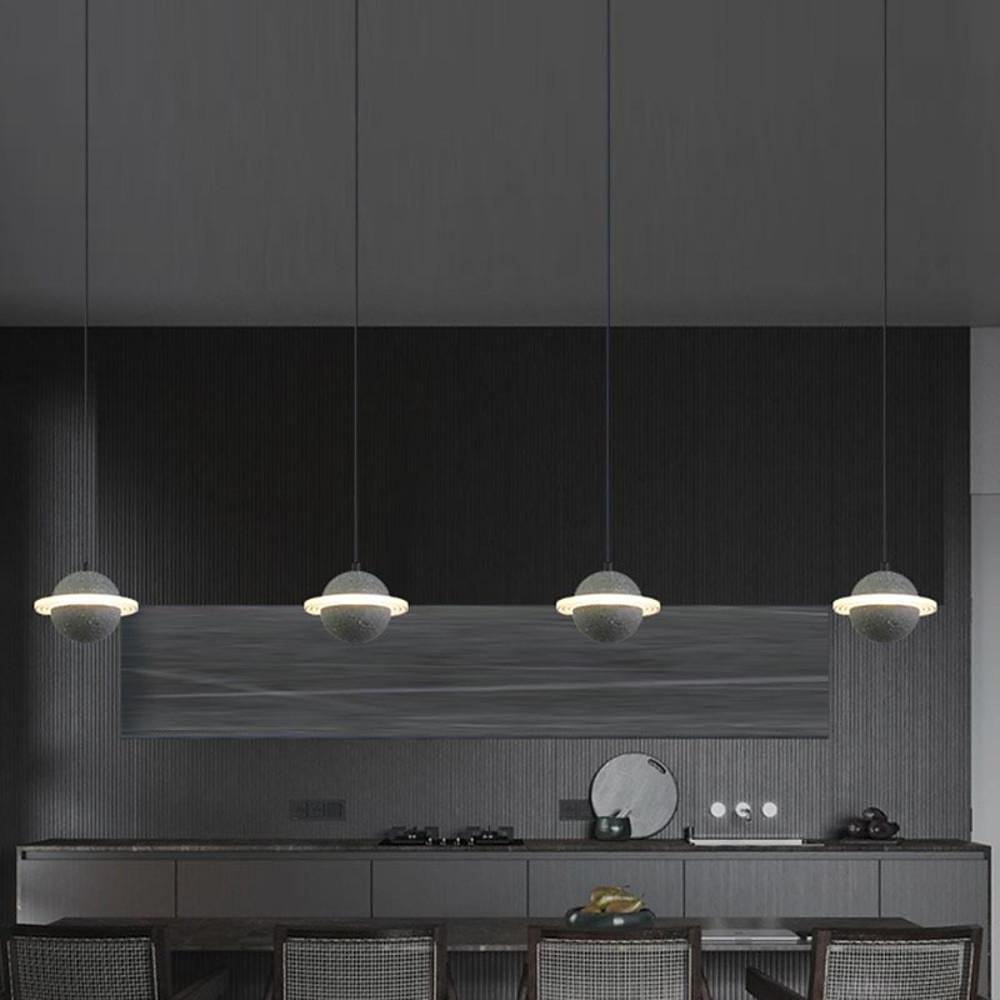 Saturn LED Pendant Light – Modern Acrylic Ceiling Lamp for Dining & Kitchen
