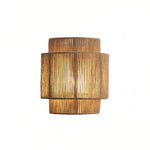 Wabi-Sabi Wall Sconce with Natural Hemp Rope Accent
