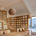 Raffia Zen Pendant Light – Handcrafted Japanese Paper Shade