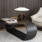 Nordic Walnut Wood Table Lamp with Beige Fabric Shade