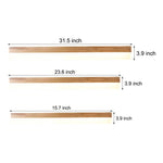 Natural Wood LED Vanity Light with Frosted Shade for Bathroom Mirror