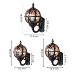 European Outdoor Wall Sconce – Cast Aluminum, Waterproof, Bronze & Black