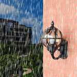 European Outdoor Wall Sconce – Cast Aluminum, Waterproof, Bronze & Black