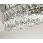 Lumina Crystal Flush Mount Ceiling Light in Stainless Steel