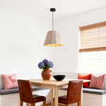 Acoustic PET Felt Pendant Light with Iron Frame, Modern Minimalist Ceiling Lamp