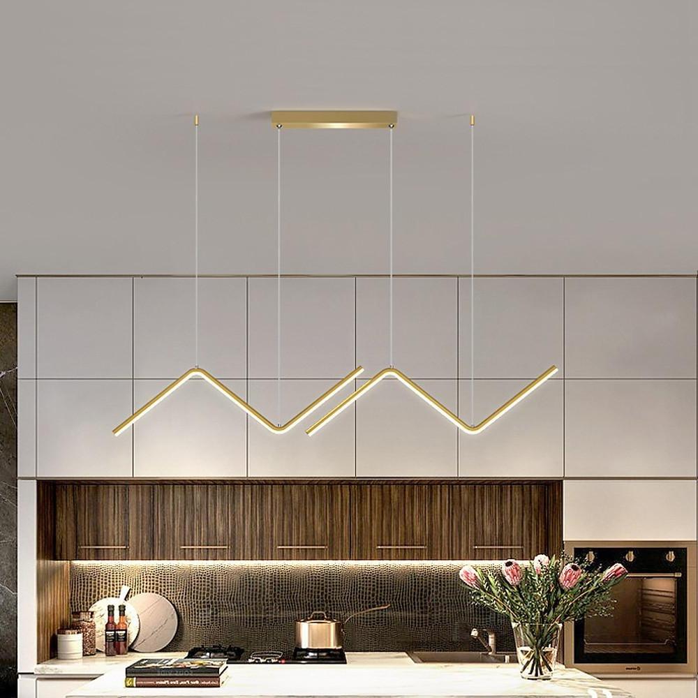 Wave LED Pendant Light in Black or Gold for Modern Interiors