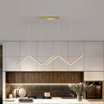 Wave LED Pendant Light in Black or Gold for Modern Interiors