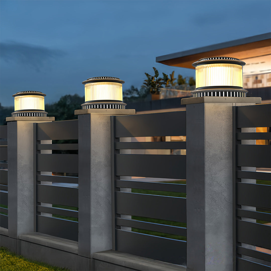 Modern Minimalist Stainless Steel LED Pillar Light for Outdoor Columns