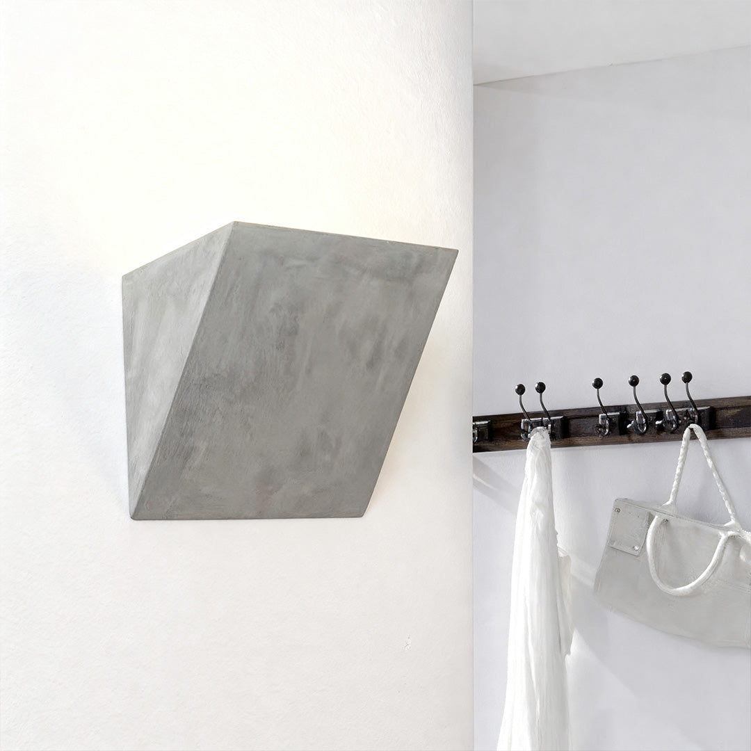 Cement Wall Sconce with Upward Light for Modern Interiors