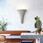 Cement Wall Sconce with Upward Light for Modern Interiors