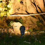 Modern Outdoor Spotlight in Sand Gray Aluminum with Warm 3000K LED