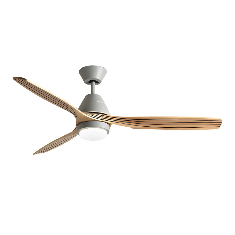 Nordic 52-Inch Wooden Ceiling Fan with LED Light and Remote