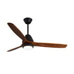Nordic 52-Inch Wooden Ceiling Fan with LED Light and Remote