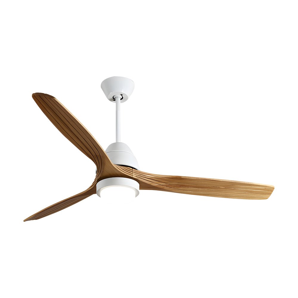 Nordic 52-Inch Wooden Ceiling Fan with LED Light and Remote