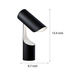 Cylinder LED Desk Lamp in Matte Black for Modern Home Office