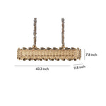 Lumina Crystal Chandelier in Champagne Gold with Adjustable LED Lighting