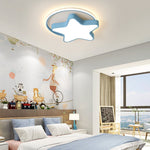 Nordic Creative Five Pointed Star Design Three Color Dimming Led Ceiling Lamp