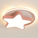 Nordic Creative Five Pointed Star Design Three Color Dimming Led Ceiling Lamp