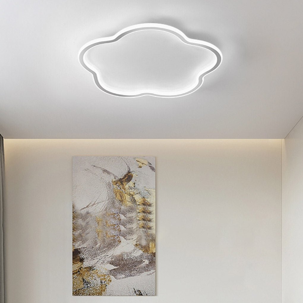 Nordic Creative Ultra Thin Cloud Shape Three Color Adjustable Led Ceiling Lamps