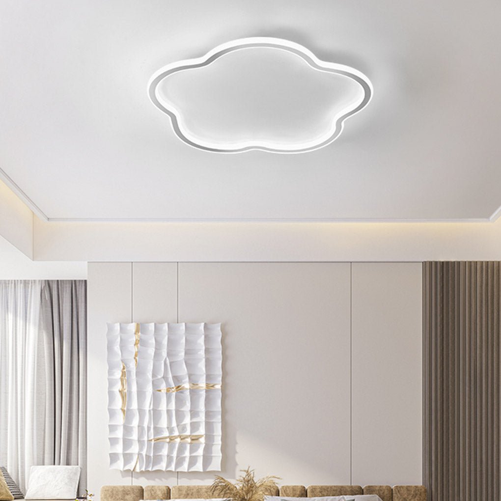 Nordic Creative Ultra Thin Cloud Shape Three Color Adjustable Led Ceiling Lamps