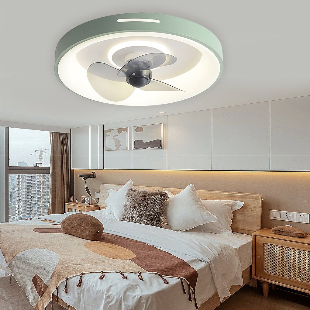 Nordic Inverter Ceiling Fan Light Ultra Thin Silent Ceiling Fan Lamp Intelligent