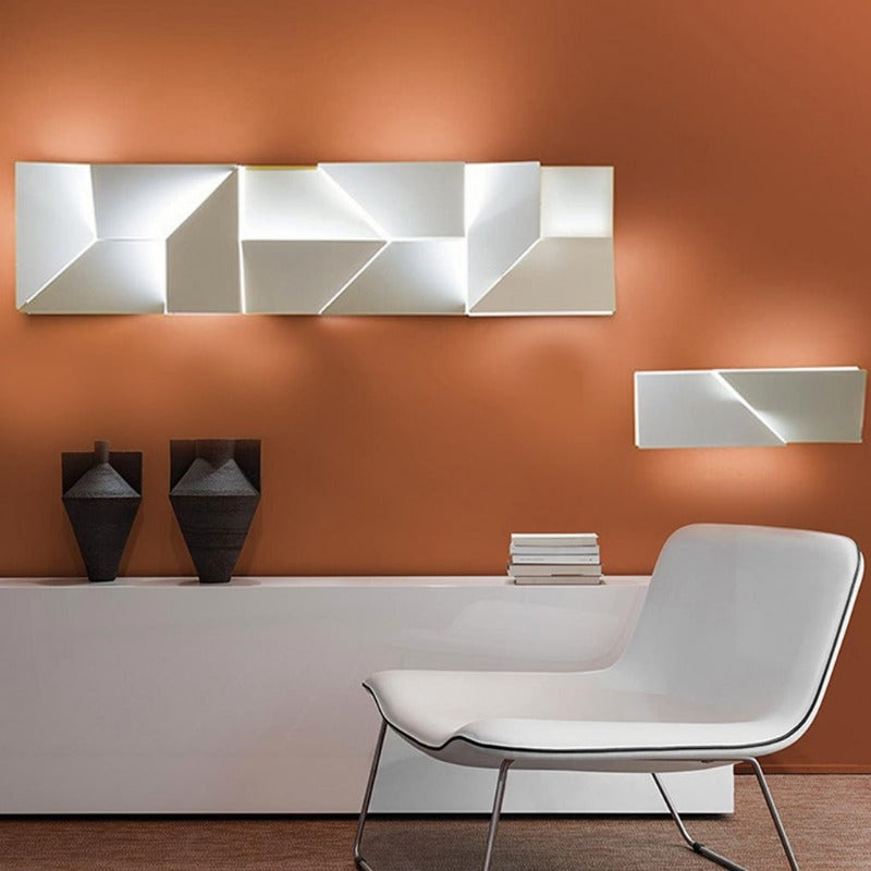 Nordic Minimalist Art Geometric Design Stepless Dimming Led Wall Lamp For Living Room
