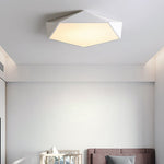 Nordic Minimalist Creative Geometric Led Three Color Dimming Ceiling Lamp